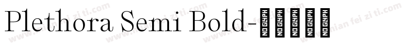 Plethora Semi Bold字体转换